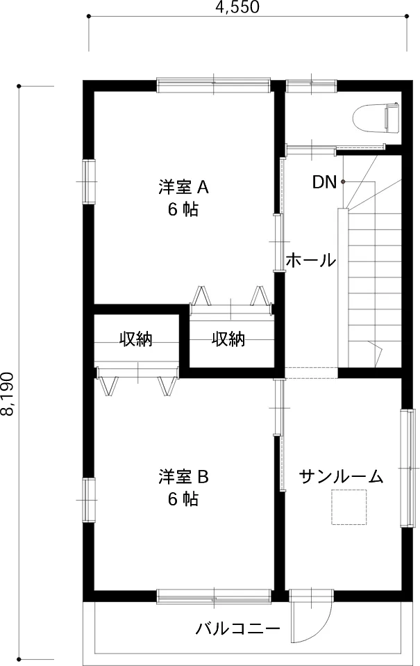 3階建て間取り図 3階